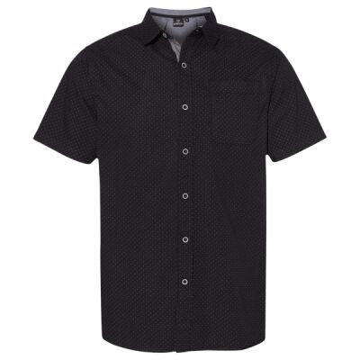 Men's Peached Poplin Short Sleeve Woven Shirt Thumbnail