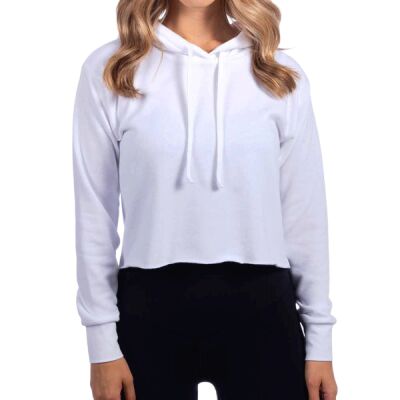Ladies' Laguna Cropped Pullover Hooded Sweatshirt Thumbnail