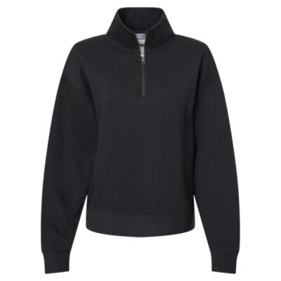 Women's Sueded Fleece Quarter-Zip Sweatshirt Thumbnail