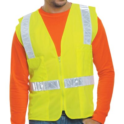 Unisex USA Made 22Surv-R Class 2 ANSI High Vis Surveyor Safety Vest Thumbnail