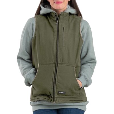 Ladies' Sherpa-Lined Softstone Duck Vest Thumbnail
