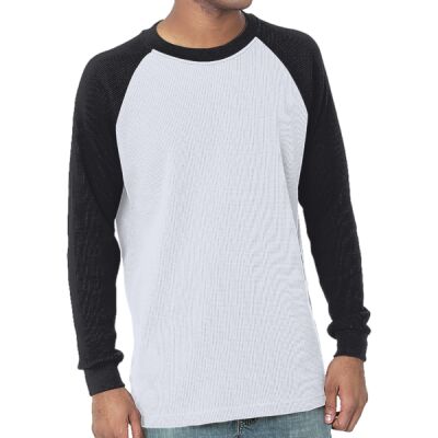 Men's USA-Made Heavyweight Waffle Knit Thermal Raglan T-Shirt Thumbnail