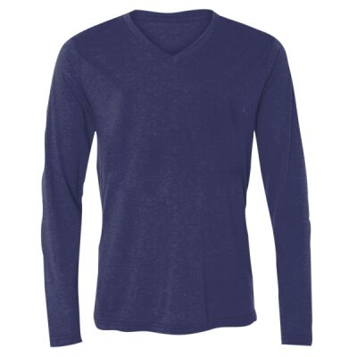 Unisex Jersey Long-Sleeve V-Neck T-Shirt Thumbnail