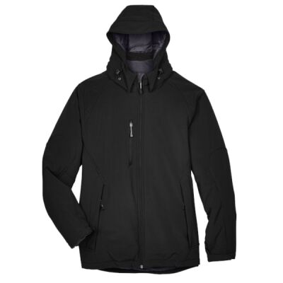 Men's Glacier Insulated Three-Layer Fleece Soft Shell Hood Jacket with Detachable Hood Thumbnail