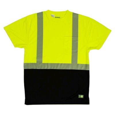 Unisex Hi-Vis Class 2 Color Blocked Pocket T-Shirt Thumbnail