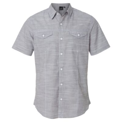 Men's Textured Solid Short Sleeve Shirt Thumbnail