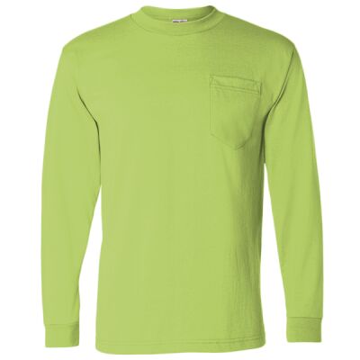 Adult USA Made Long-Sleeve T-Shirt with Pocket Thumbnail