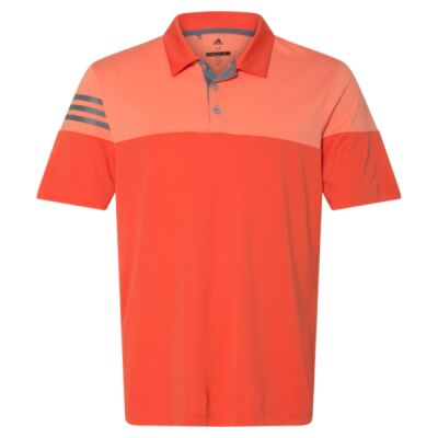 Men's Heathered 3-Stripes Colorblocked Polo Thumbnail