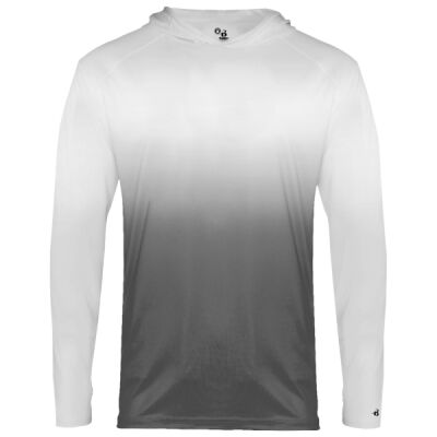 Men's Ombre Long Sleeve Hooded T-Shirt Thumbnail