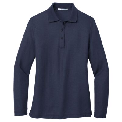 Ladies Long Sleeve Silk Touch™ Polo Thumbnail