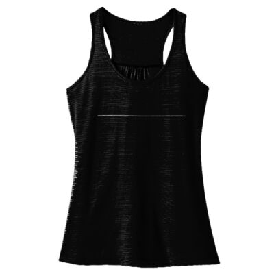 ™ Ladies Mini Stripe Gathered Racerback Tank Thumbnail