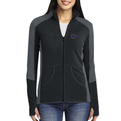Ladies Jacket - Ladies Colorblock Microfleece Jacket Thumbnail