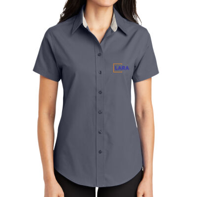Ladies Dress Shirt - Ladies Short Sleeve Easy Care Shirt Thumbnail